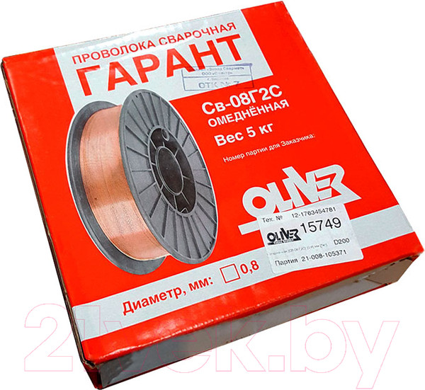 Изображение товара Проволока сварочная Oliver Гарант Св-08Г2С-О / A00027565 (5кг)