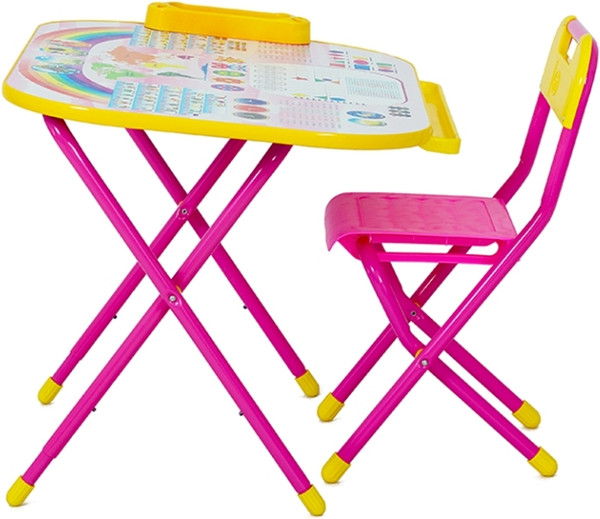 Изображение товара Комплект мебели с детским столом Дэми Блокнот №у2р/1 (розовый)
