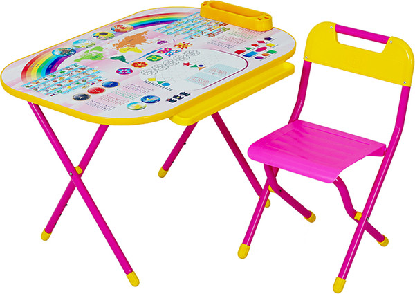 Изображение товара Комплект мебели с детским столом Дэми Блокнот №у2р/1 (розовый)