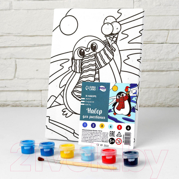 Изображение товара Картина по номерам Школа талантов Новый год! Пингвин / 5116721