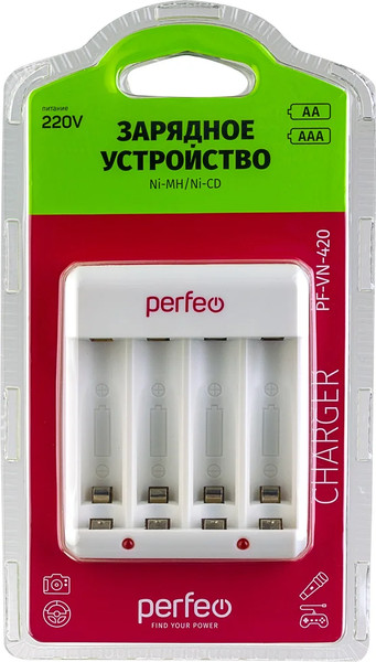Изображение товара Зарядное устройство для аккумуляторов Perfeo PF-VN-420 Ni-MH/CD