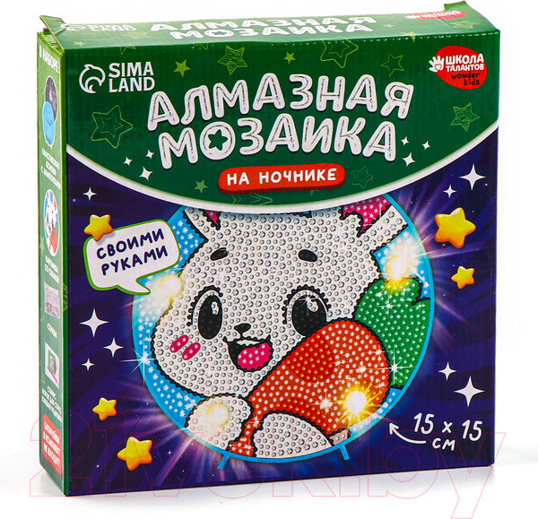 Изображение товара Набор алмазной вышивки Школа талантов Ночник. Зайка / 10251463