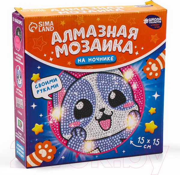 Изображение товара Набор алмазной вышивки Школа талантов Ночник. Котик / 10251464