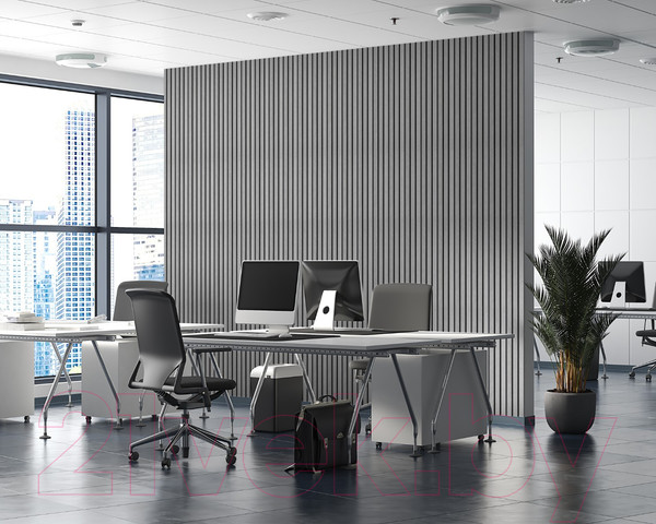 Изображение товара Реечная панель Grace ПВХ 3D RAIL Ясень серый (2700х120х10мм)