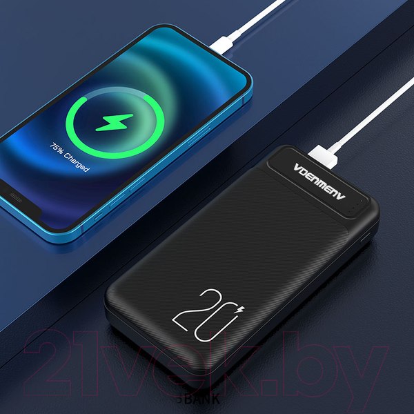 Изображение товара Портативное зарядное устройство VDENMENV DP10 20000mAh (черный)