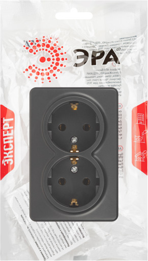 Изображение товара Розетка ЭРА Эксперт 11-2205-05 / Б0063047 (антрацит)