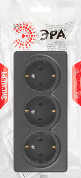Изображение товара Розетка ЭРА Эксперт 11-2208-05 / Б0063007 (антрацит)
