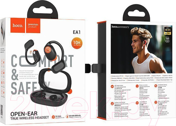 Изображение товара Беспроводные наушники Hoco EA1 TWS (черный)