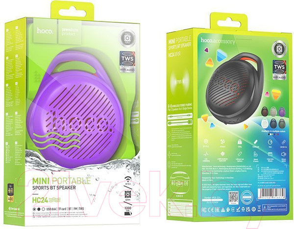 Изображение товара Портативная колонка Hoco HC24 (пурпурный)