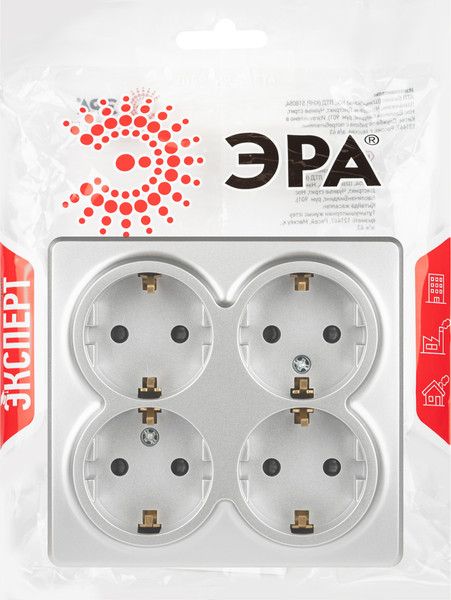 Изображение товара Розетка ЭРА Эксперт 11-2211-03 / Б0063022 (алюминий)