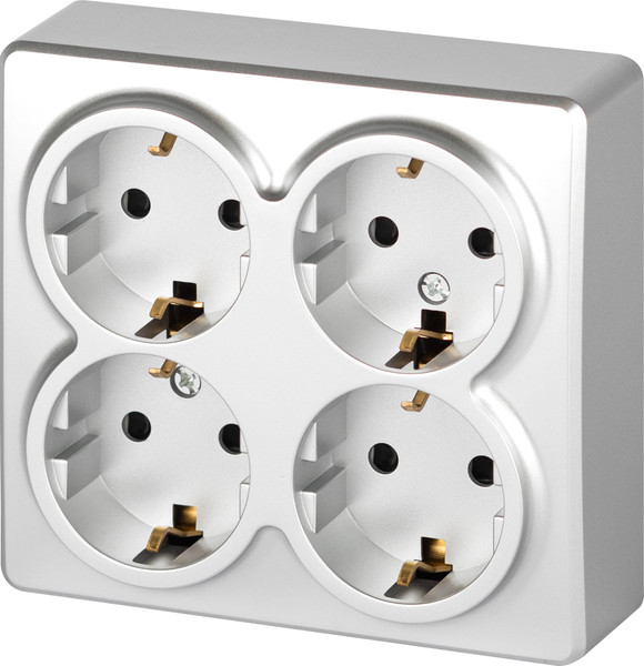 Изображение товара Розетка ЭРА Эксперт 11-2211-03 / Б0063022 (алюминий)