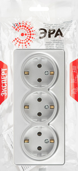 Изображение товара Розетка ЭРА Эксперт 11-2208-03 / Б0063010 (алюминий)