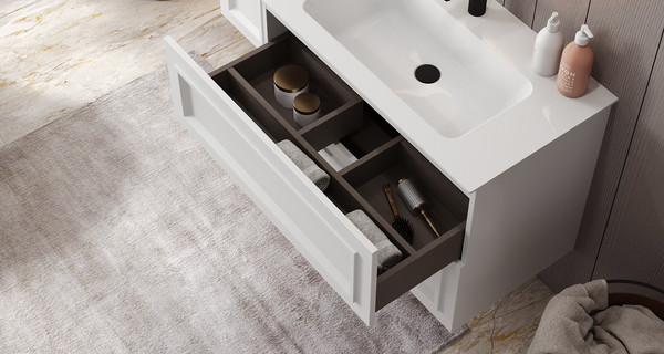 Изображение товара Тумба под умывальник Belux София НП 95-02 (1, белый глянцевый)