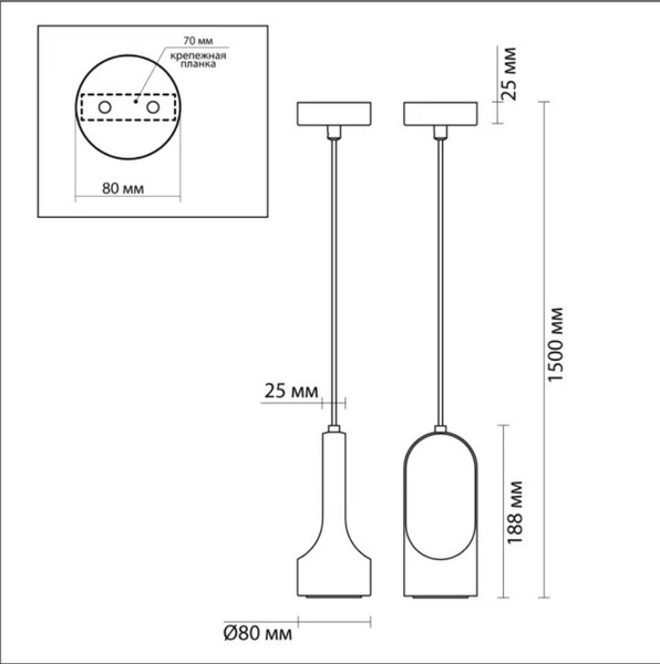 Изображение товара Потолочный светильник Odeon Light Pietra 7010/1B