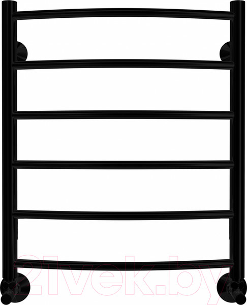 Изображение товара Полотенцесушитель водяной GRANULA Классик 50x60 (нижнее подключение, черный матовый)