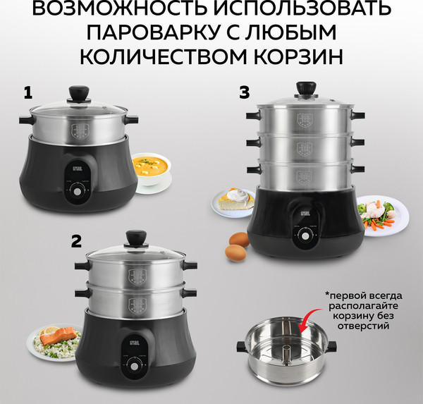 Изображение товара Пароварка стационарная GFGRIL GFS-11D