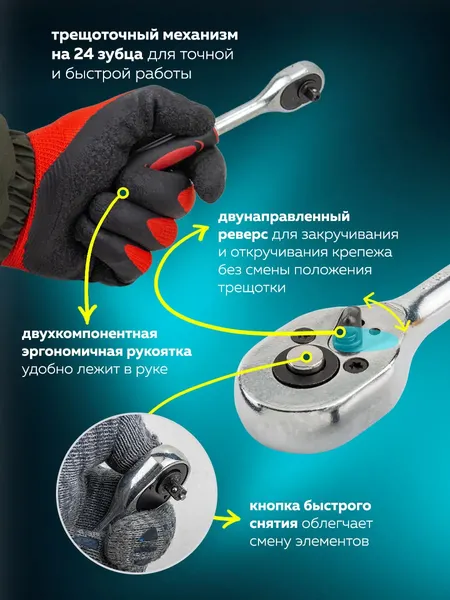Изображение товара Универсальный набор инструментов FORSandTUNE 2462-5 (57952)