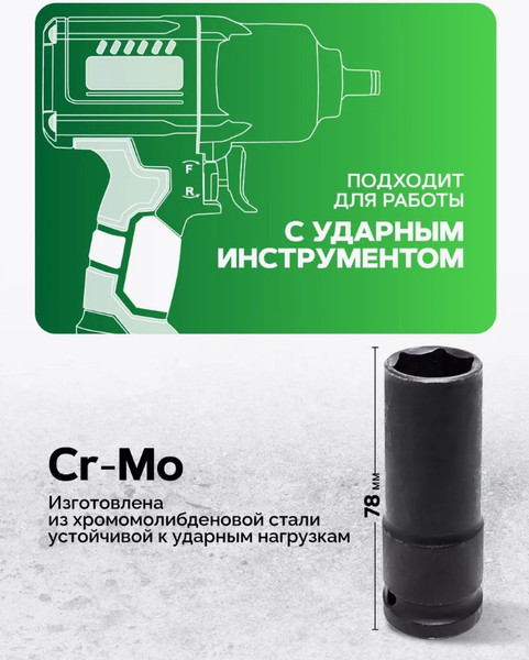 Изображение товара Головка слесарная RockForce RF-4458521TH (11633)