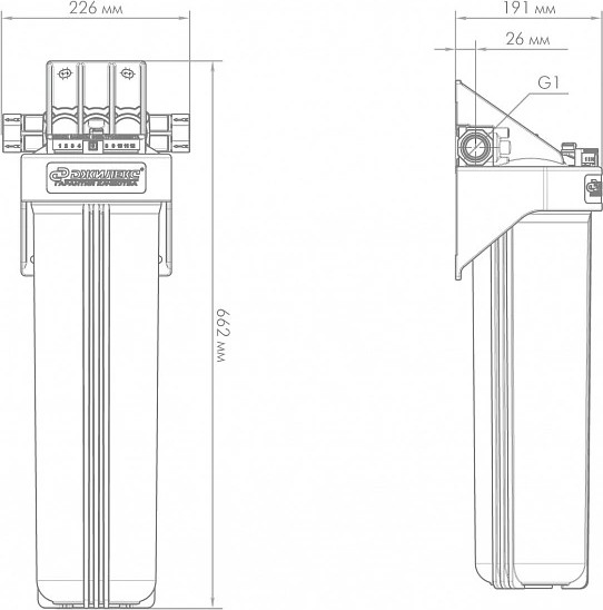 Изображение товара Корпус магистрального фильтра Джилекс 1 М 20 Т / 9061