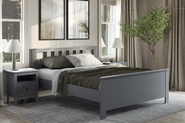 Изображение товара Полуторная кровать Mio Tesoro Сага 140x200 2.08.04.060.4 (серый)