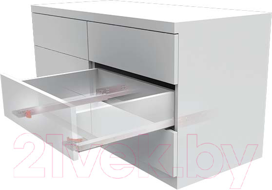 Изображение товара Комплект направляющих мебельных Samet Smart Slide Push Open / 127210427 (полного выдвижения 550мм)