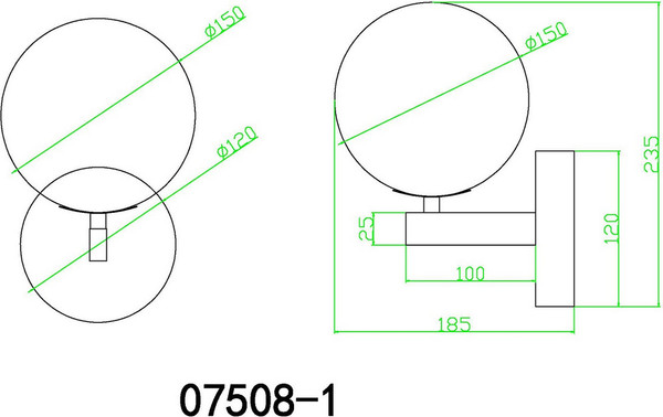 Изображение товара Бра Kinklight Сида 07508-1.19 (черный)