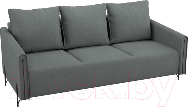 Изображение товара Диван Mio Tesoro Aspen НПБ  (Velutto 32 темно-серый)