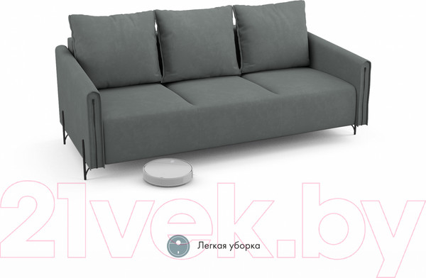 Изображение товара Диван Mio Tesoro Aspen НПБ  (Velutto 32 темно-серый)