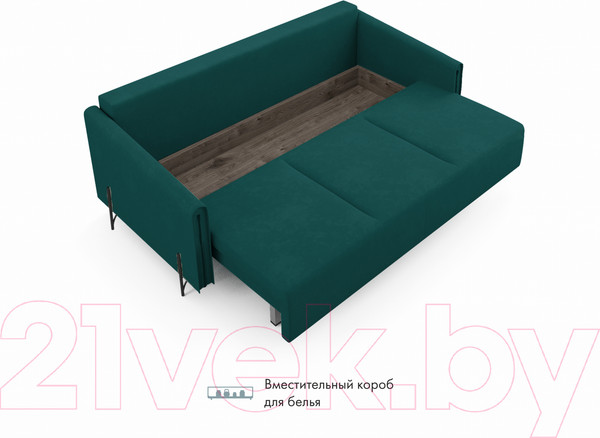 Изображение товара Диван Mio Tesoro Aspen НПБ (Velutto 20 бирюзовый)