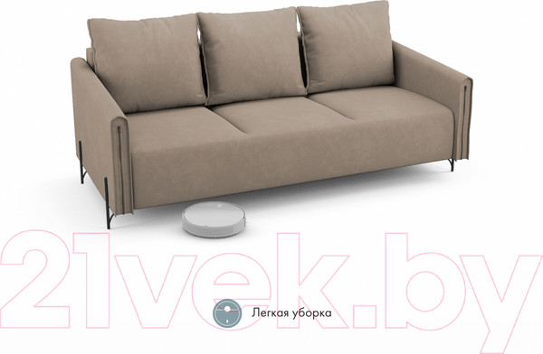 Изображение товара Диван Mio Tesoro Aspen НПБ  (Velutto 06 кремовый)