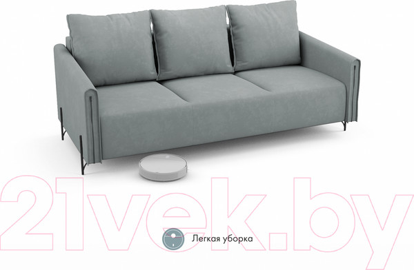 Изображение товара Диван Mio Tesoro Aspen НПБ  (Velutto 12 серый)