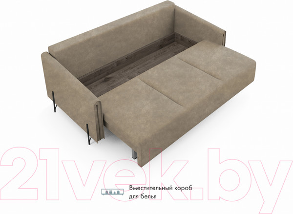 Изображение товара Диван Mio Tesoro Aspen НПБ (Kashemir 230 коричневый)