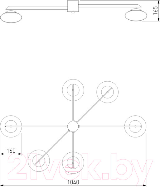 Изображение товара Люстра Евросвет 70220/6 (латунь)