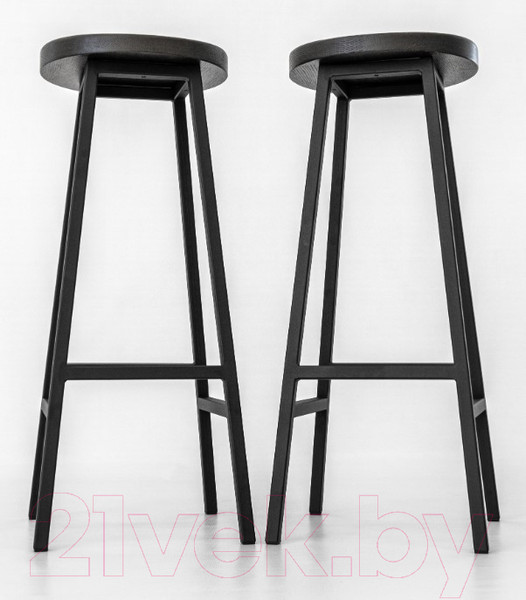 Изображение товара Табурет барный Stal-Massiv SMH-78 (дуб черный/черный)