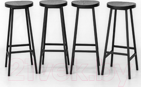 Изображение товара Табурет барный Stal-Massiv SMH-78 (дуб черный/черный)