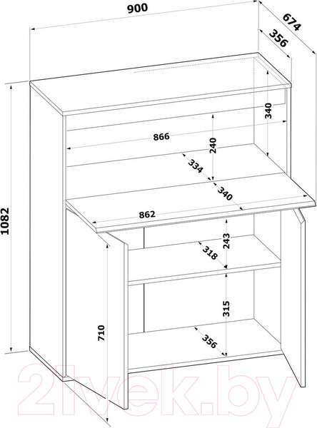 Изображение товара Тумба Сокол-Мебель СПм-310 (белый)
