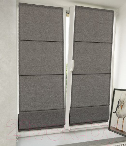 Изображение товара Римская штора Delfa Мини Modance СШД-01М 555/108 (68x160, темно-серый)