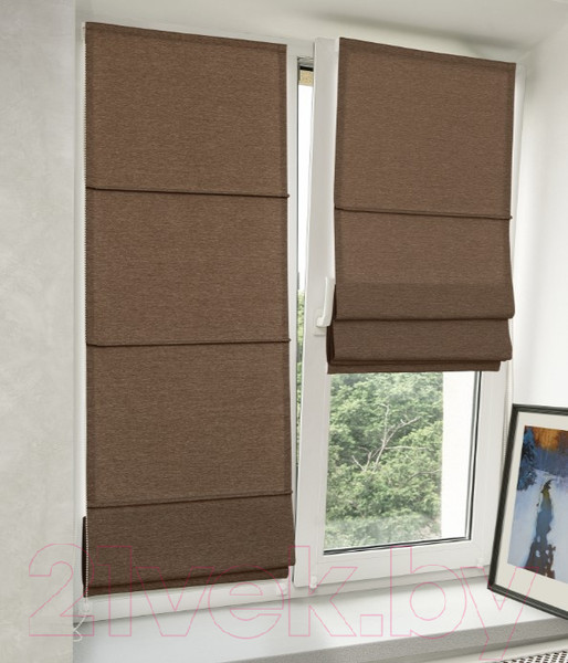 Изображение товара Римская штора Delfa Мини Modance СШД-01М 555/503 (81x160, коричневый)