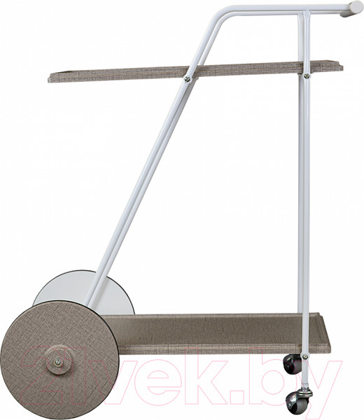 Изображение товара Сервировочный столик Мебелик Новум (белый/белый/текстиль темный)