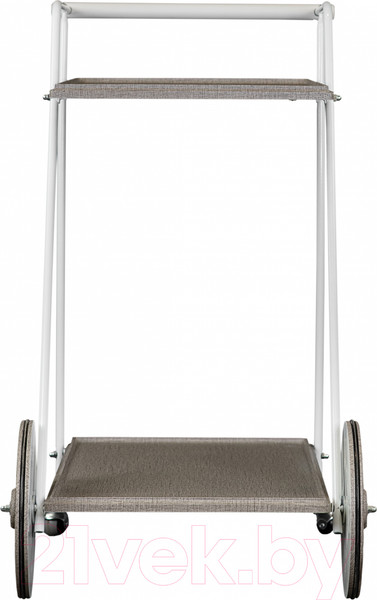 Изображение товара Сервировочный столик Мебелик Новум (белый/белый/текстиль темный)