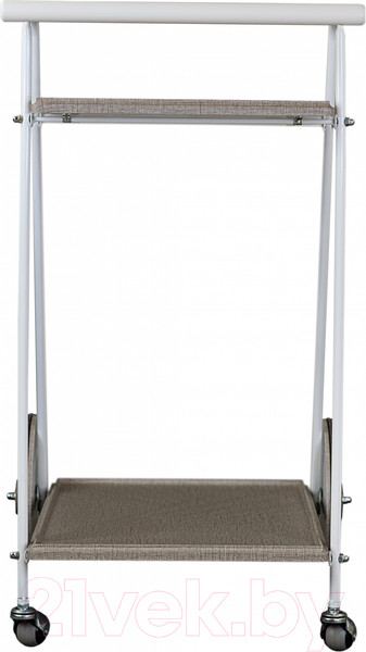 Изображение товара Сервировочный столик Мебелик Новум (белый/белый/текстиль темный)