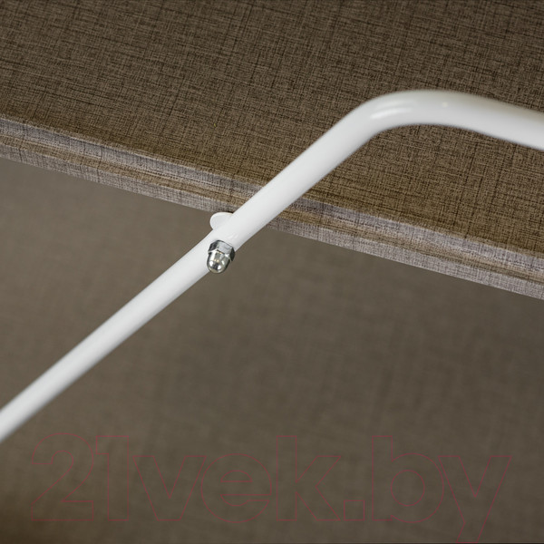 Изображение товара Сервировочный столик Мебелик Новум (белый/белый/текстиль темный)