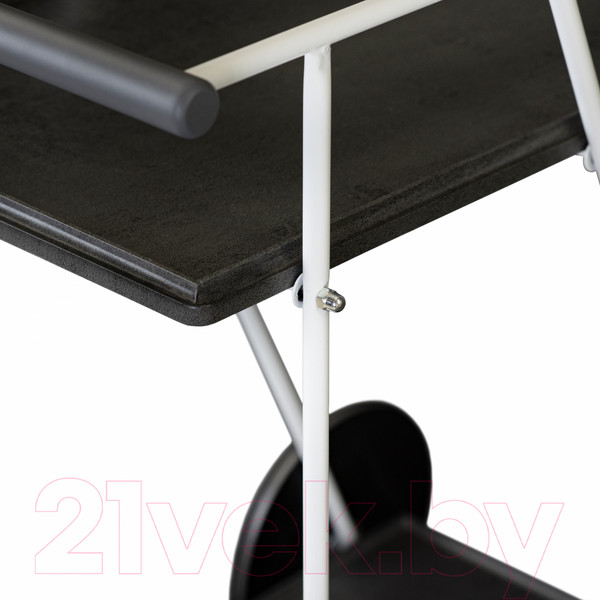 Изображение товара Сервировочный столик Мебелик Новум (белый/серый графит/серый бетон)