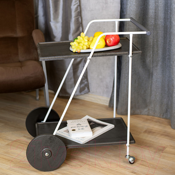 Изображение товара Сервировочный столик Мебелик Новум (белый/серый графит/серый бетон)