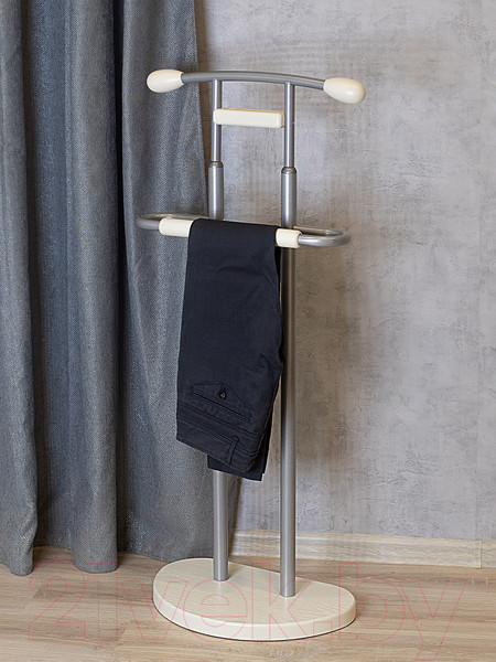 Изображение товара Стойка для одежды Мебелик Костюмная Галант 333 (металлик/слоновая кость)