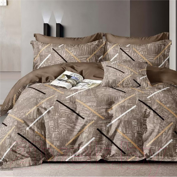 Изображение товара Комплект постельного белья Alleri Сатин Premium 2сп с евро max простыней / СП-286