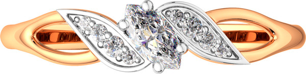 Изображение товара Кольцо из розового золота ZORKA 210060 (р.17, с фианитами)