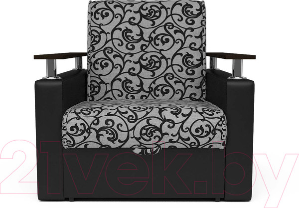 Изображение товара Кресло-кровать Mebel-Ars Шарк (кантри/экокожа черный)