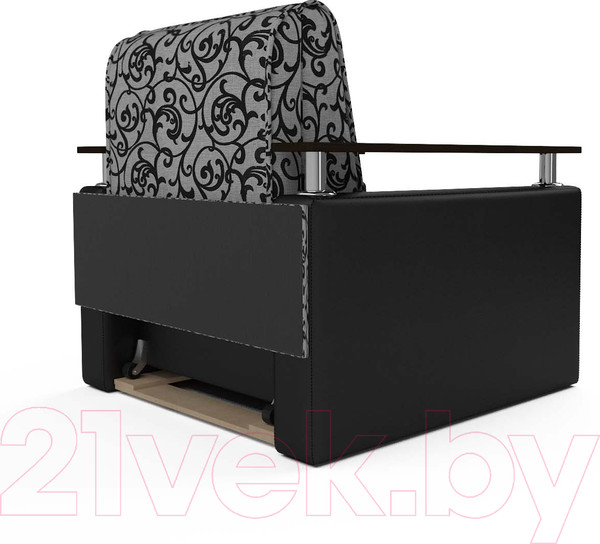 Изображение товара Кресло-кровать Mebel-Ars Шарк (кантри/экокожа черный)