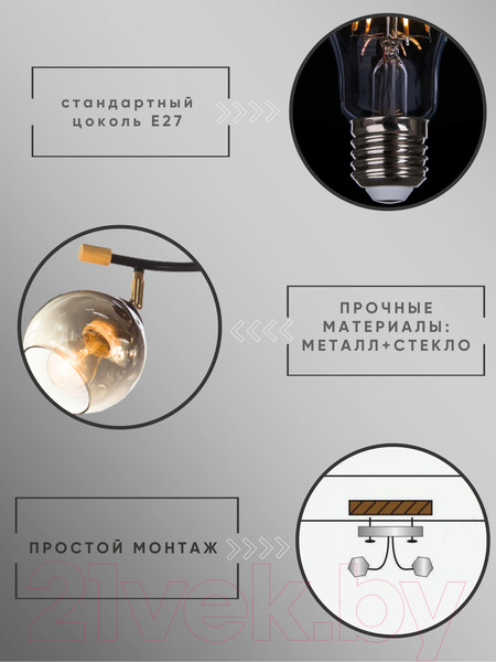 Изображение товара Спот Aitin-Pro НПБ 02-2x60-101 / XA1588B/2 (черный/золото)
